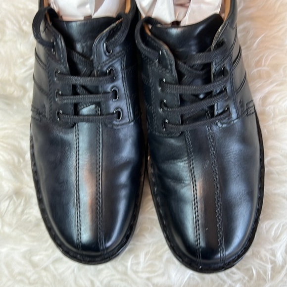 Clarks Mens Touareg Vibe Lace-Up Black Leather Shoes Size 10.5 - Picture 14 of 16